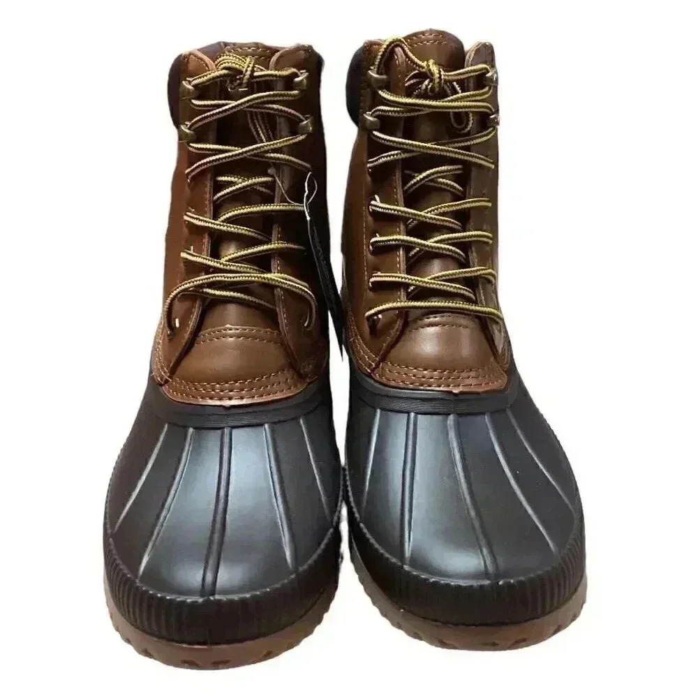 Tommy Hilfiger Colin 2 Mens 8 Waterproof Insulated Lace Up Duck Boots Brown New